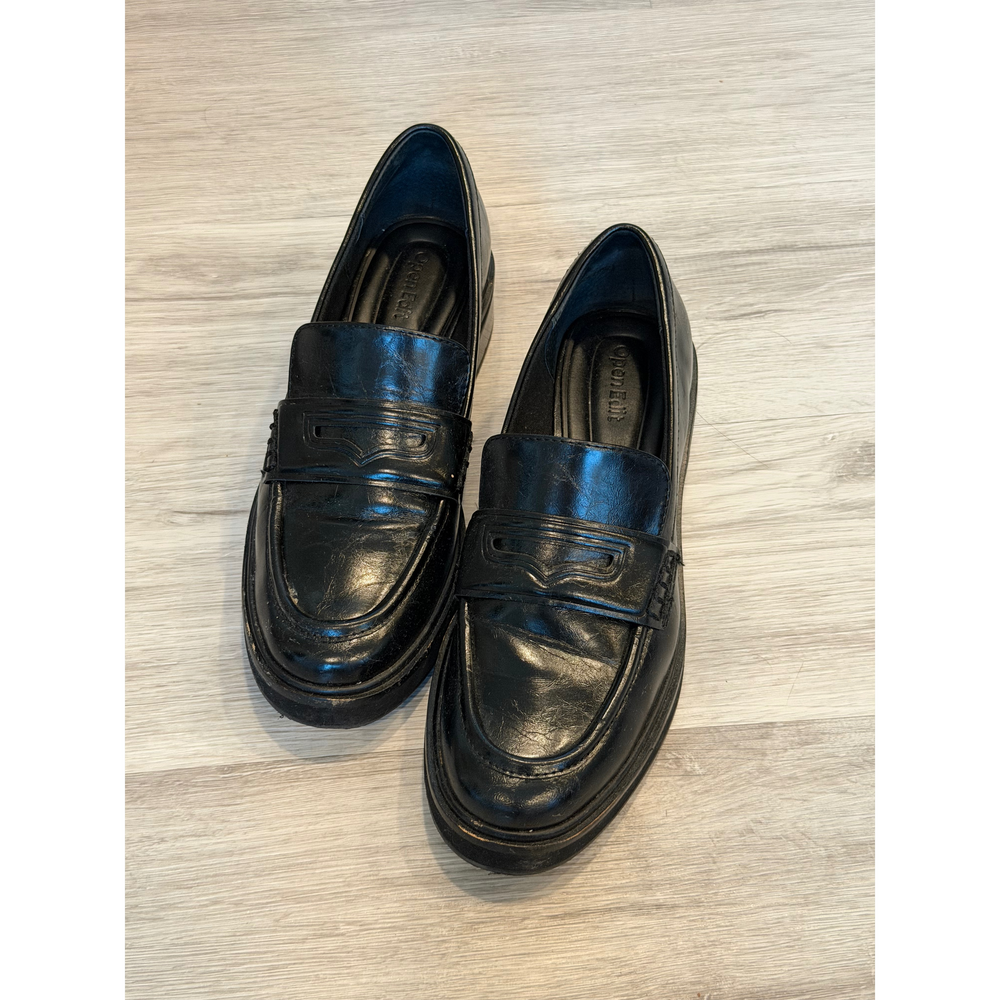 Open Edit Black Loafers - Picture 2 of 7